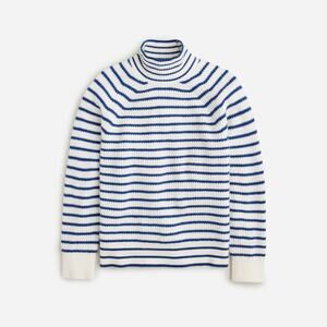 J.Crew Ribbed White Cashmere Turtleneck Sweater Size XS